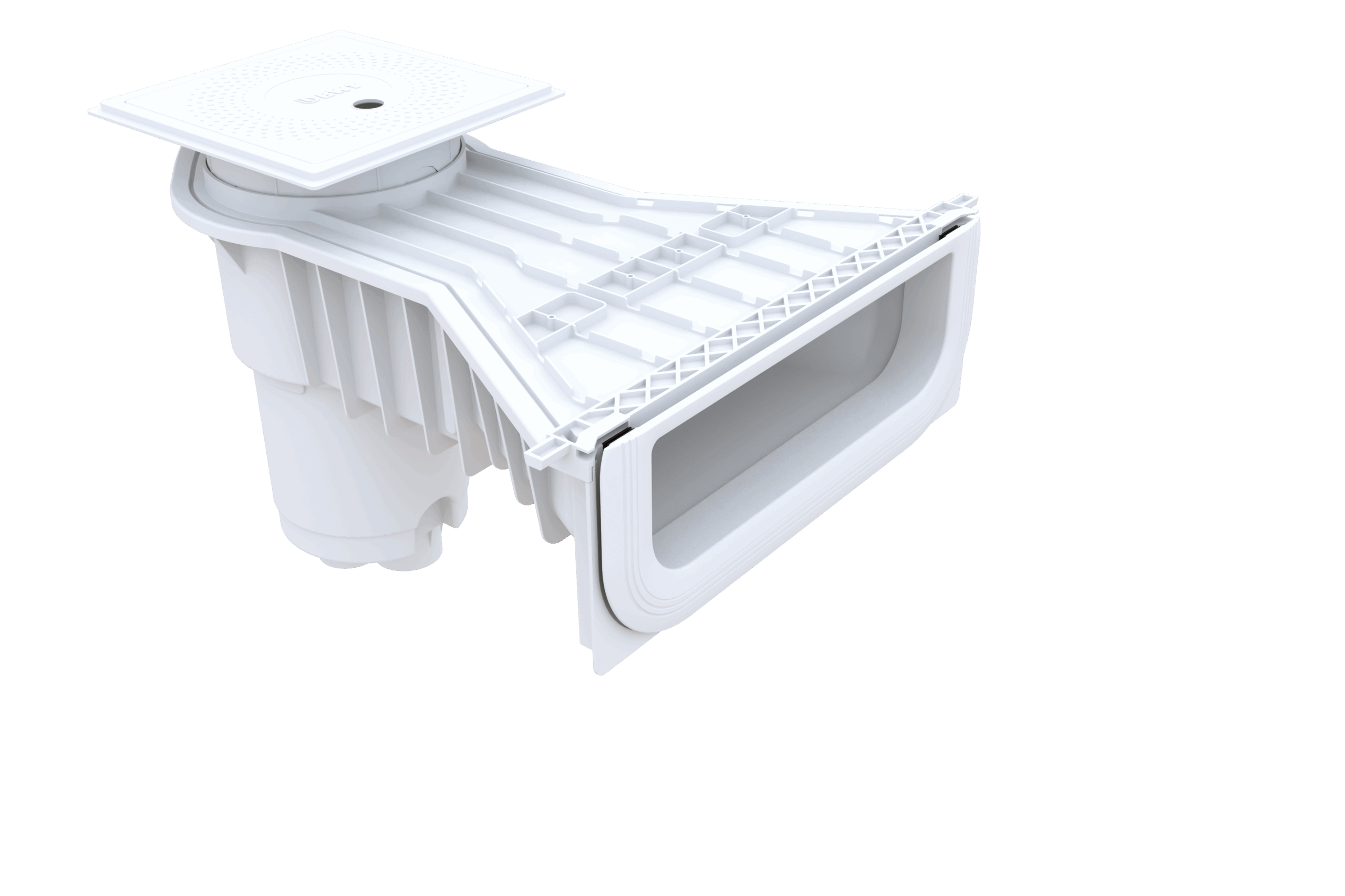 Skimer BWT Match Mirror za foliju s umecima, bijeli