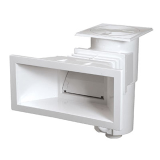 Skimer s velikim otvorom, za bazene s folijom, bijeli