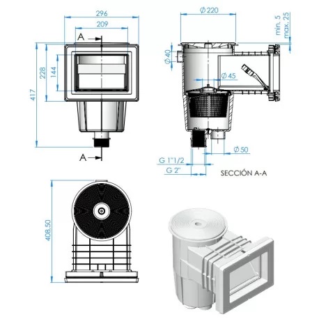 Skimer 15 l za foliju